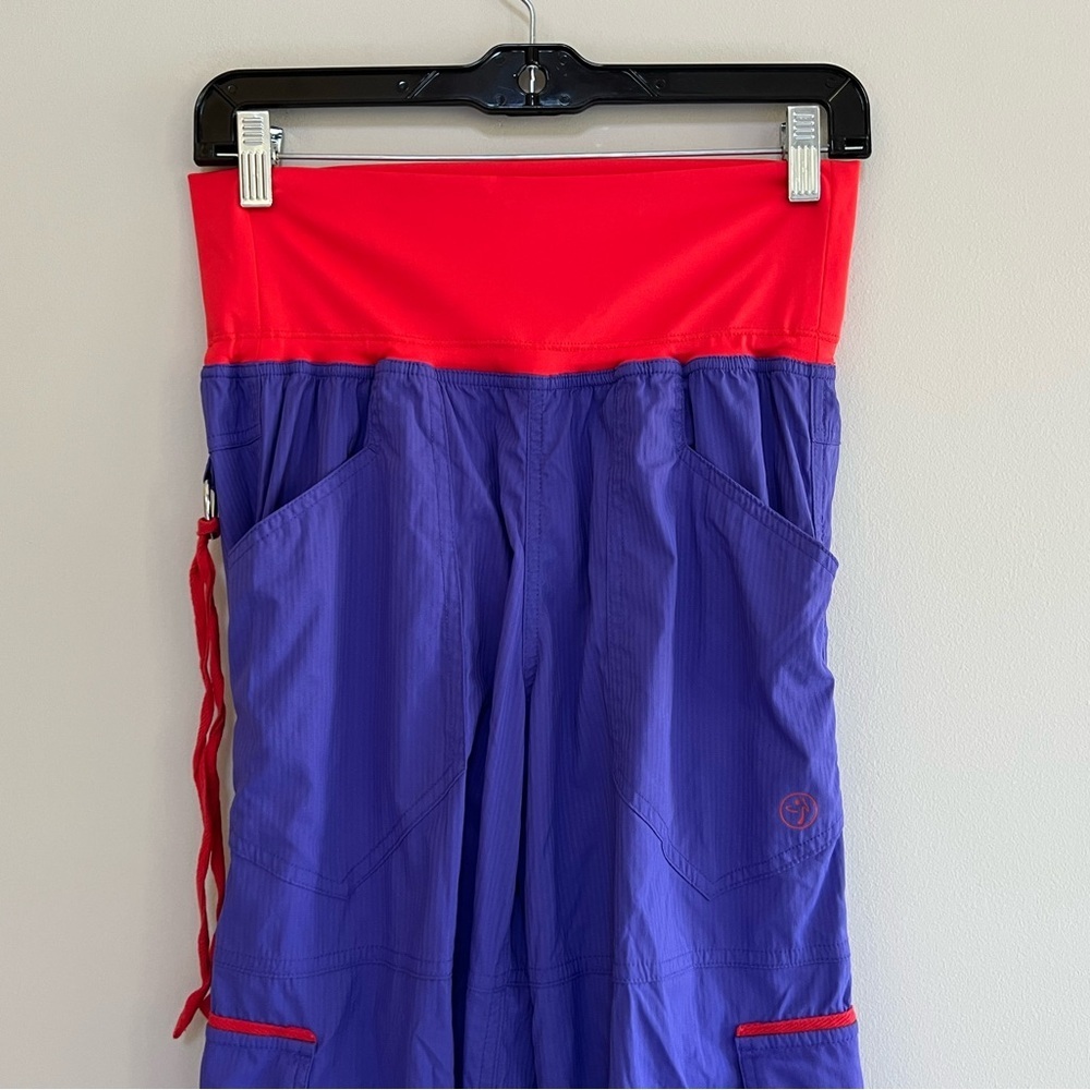 Zumba Fitness Soft-N-Stretch Cargo Pants in Purple Moon/Red, XS (Extra Spicy) - Picture 4 of 12